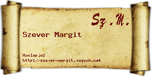 Szever Margit névjegykártya